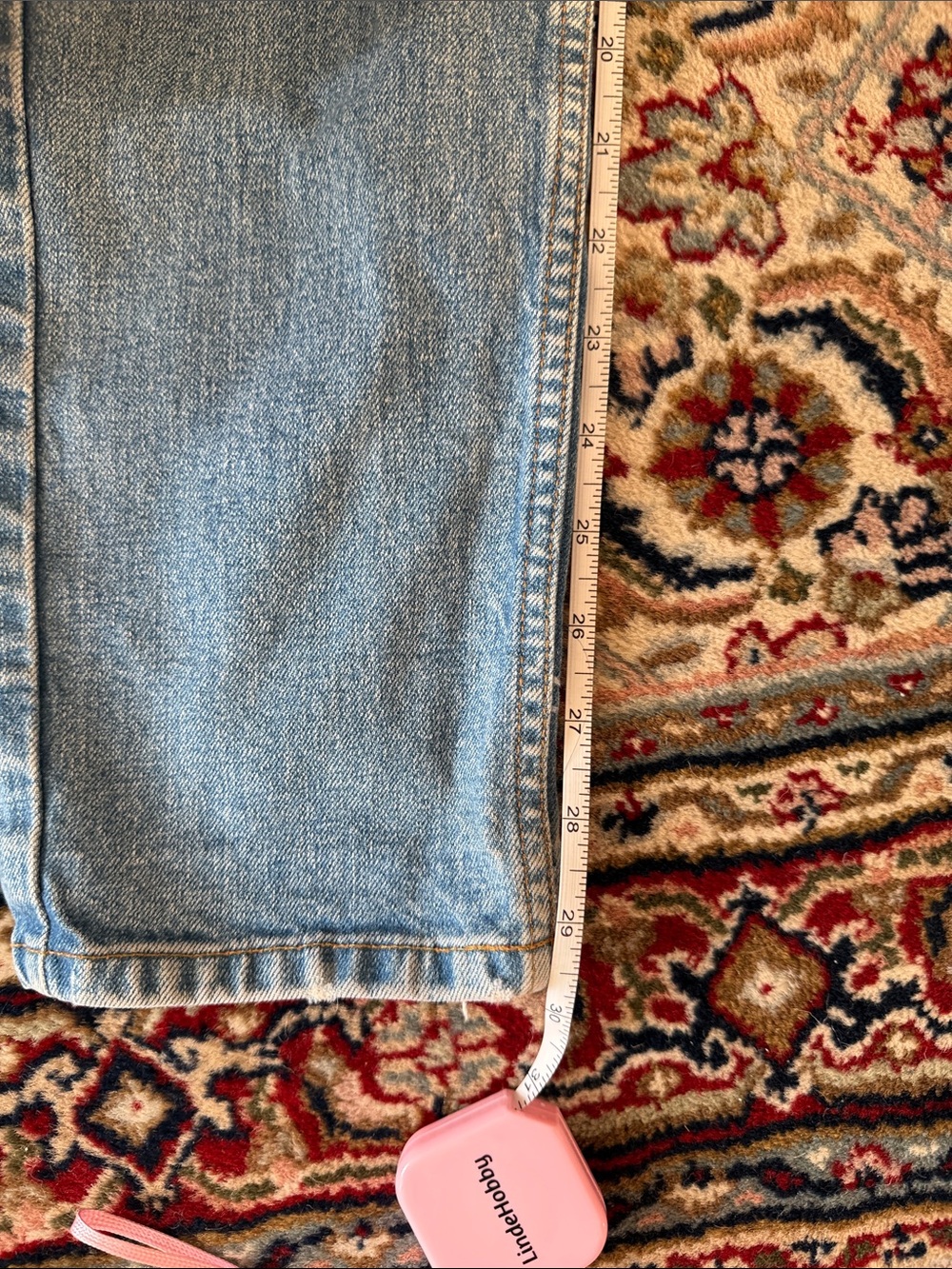 Re/Done Faded Light Blue Slim Straight Jeans - Picture 9 of 9